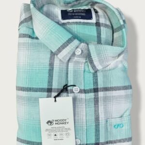 MOODY MONKEY PREMIUM CHECK LILEN SHIRT