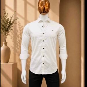MENS WHITE COLOR SLIM FIT SHIRT