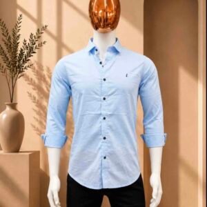 MENS SKY COLOR SLIM FIT SHIRT