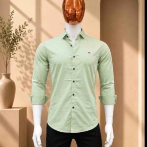MENS MINT GREEN COLOR SLIM FIT SHIRT