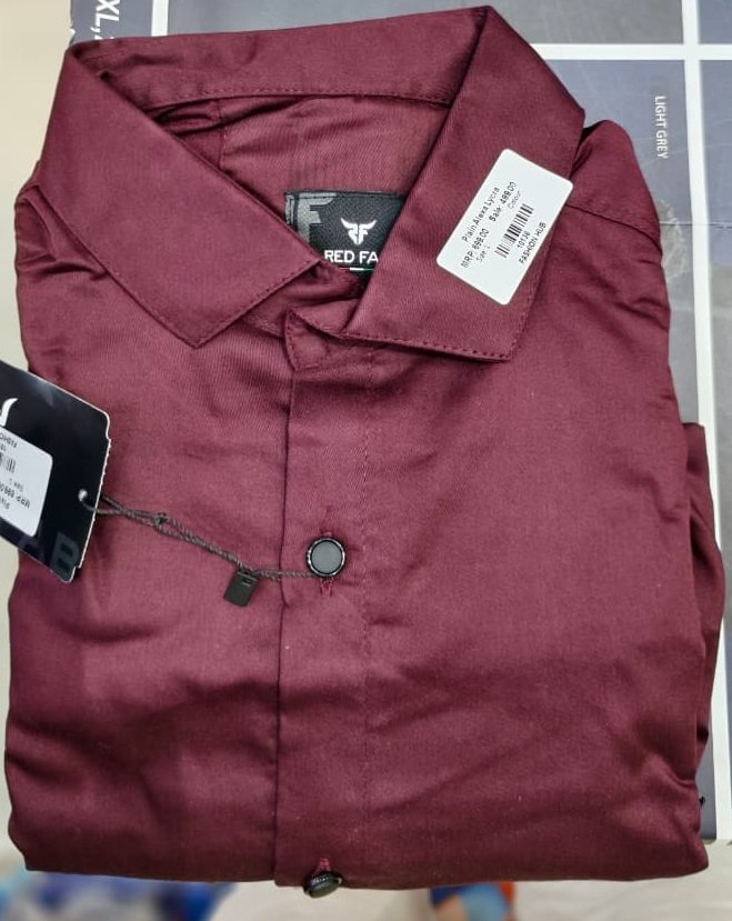 MENS MAROON COLOR SLIM FIT SHIRT - Image 2