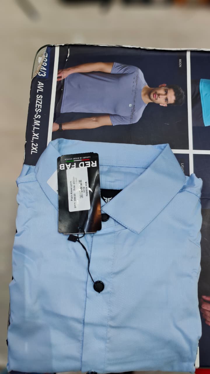 MENS SKY COLOR SLIM FIT SHIRT - Image 3